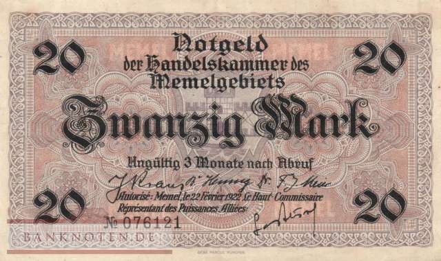 Memel - 20  Mark (#MEM-06a_XF)