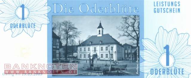 Regionalgeld Oderblüte - 1  Oderblüte (#OD01d_UNC)