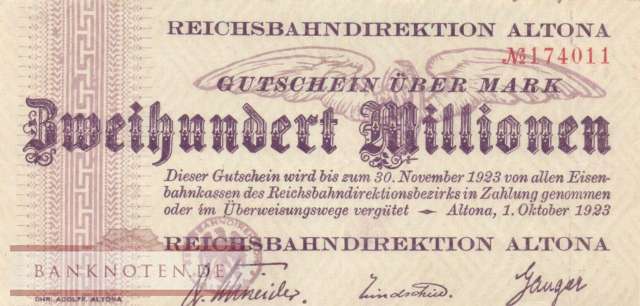 Reichsbahn Altona - 200 Million Mark (#RB001_11a_AU)