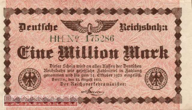 Reichsbahn Berlin - 1 Million Mark (#RB002_01b_XF)