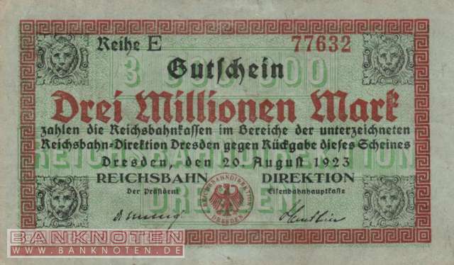 Reichsbahn Dresden - 3 Millionen Mark (#RB005_06_VF)