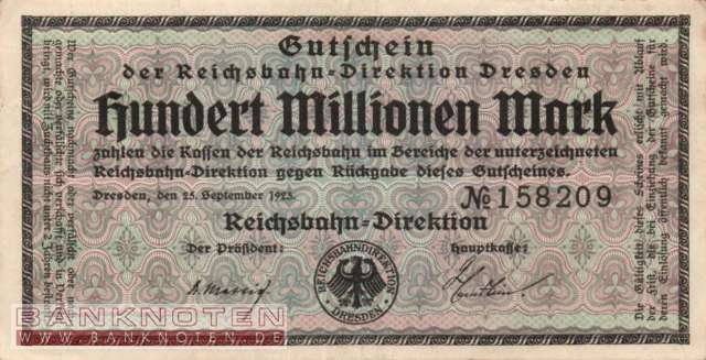Reichsbahn Dresden - 100 Millionen Mark (#RB005_08_VF)