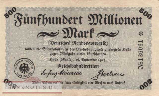 Reichsbahn Halle - 500 Million Mark (#RB010_04a_F)