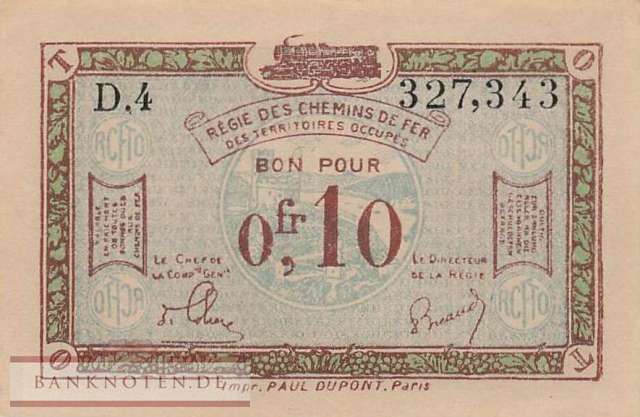 Deutschland - 0,10  Franc (#RPR-57_XF)