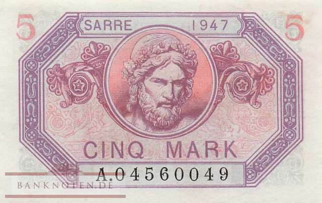 Saar - 5  Mark (#SAR-10_UNC)