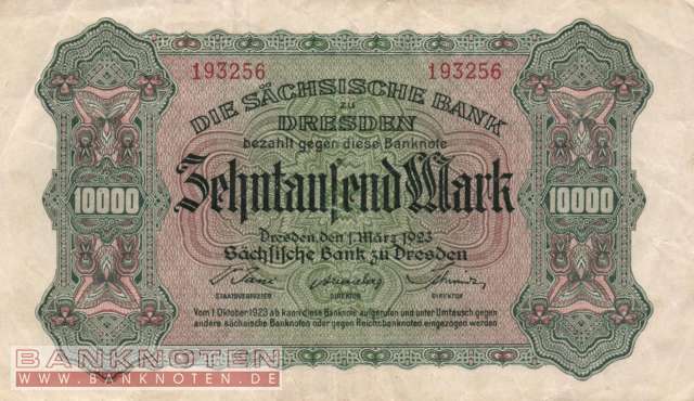 Sachsen - 10.000  Mark (#SAX13_VF)