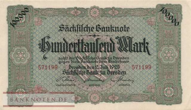 Sachsen - 100.000  Mark (#SAX15_AU)
