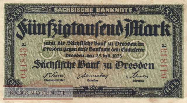 Sachsen - 50.000  Mark (#SAX16_VF)