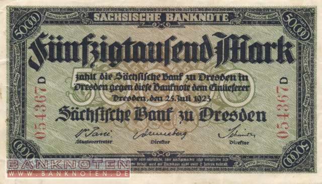 Sachsen - 50.000  Mark (#SAX16_XF)