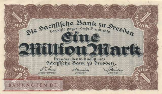 Sachsen - 1 Million Mark (#SAX19f_AU)