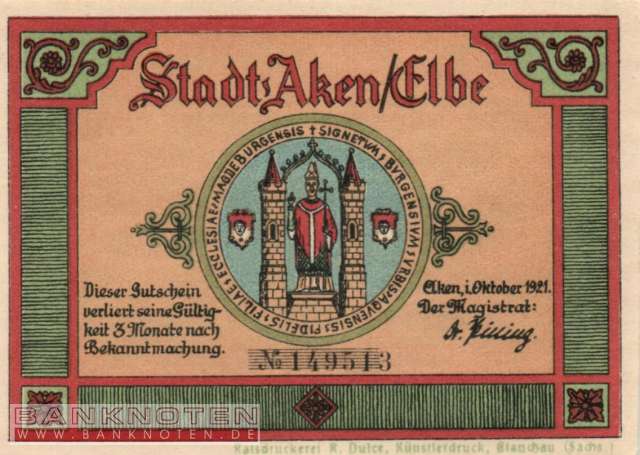 Aken - 50  Pfennig (#SS0008_3b-2-2_UNC)