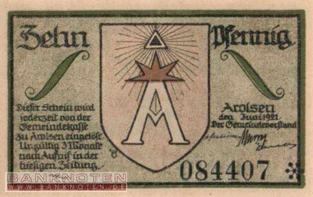 Arolsen - 10  Pfennig (#SS0044_1a-1_UNC)