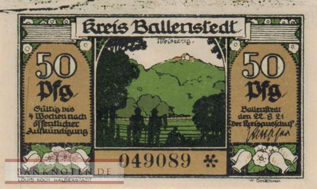 Ballenstedt - 50  Pfennig (#SS0060_1a-3-1_XF)