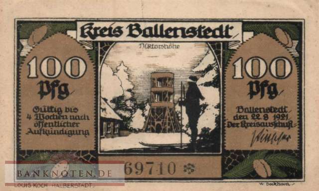 Ballenstedt - 100  Pfennig (#SS0060_1a-5_XF)