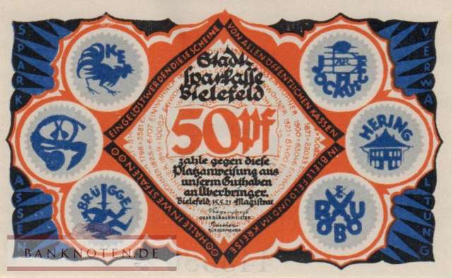 Bielefeld - 50  Pfennig (#SS0103_5b-2_UNC)