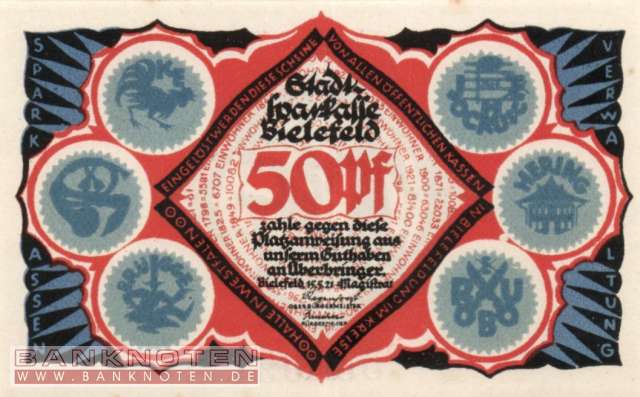 Bielefeld - 50  Pfennig (#SS0103_5c-3_UNC)