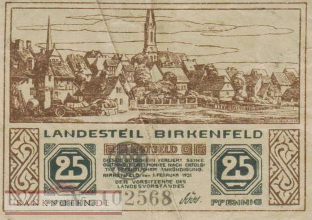 Birkenfeld - 25  Pfennig (#SS0106_1-2_F)