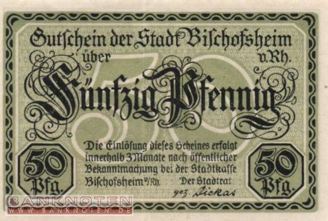 Bischofsheim - 50  Pfennig (#SS0107_3-3-2_UNC)