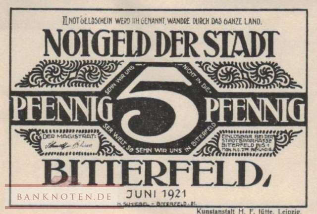 Bitterfeld - 5  Pfennig (#SS0111_1-1-06_UNC)