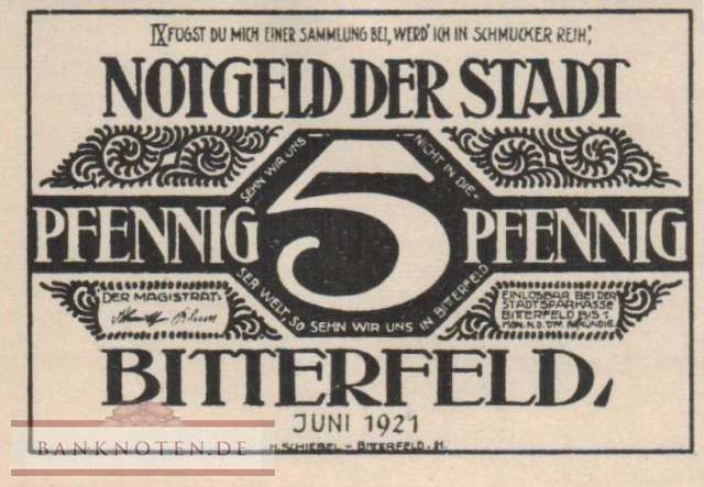 Bitterfeld - 5  Pfennig (#SS0111_1-1-09_UNC)