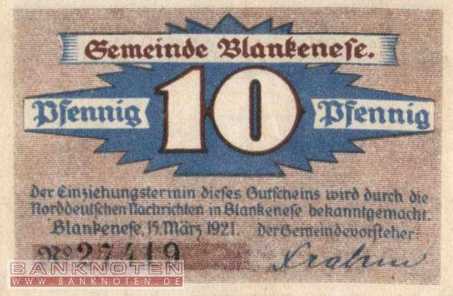 Blankenese - 10  Pfennig (#SS0115_1a-1_AU)