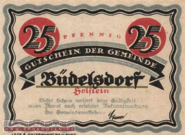 Büdelsdorf - 25  Pfennig (#SS0200_1-1_UNC)
