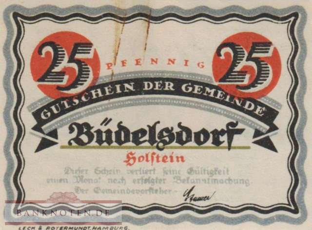 Büdelsdorf - 25  Pfennig (#SS0200_1-1_AU)