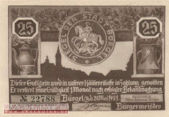 Bürgel - 25  Pfennig (#SS0201_1a-1-1_UNC)