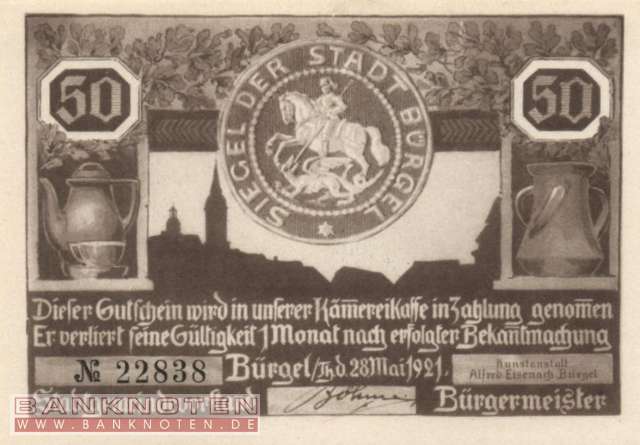Bürgel - 50  Pfennig (#SS0201_1a-2-1_UNC)