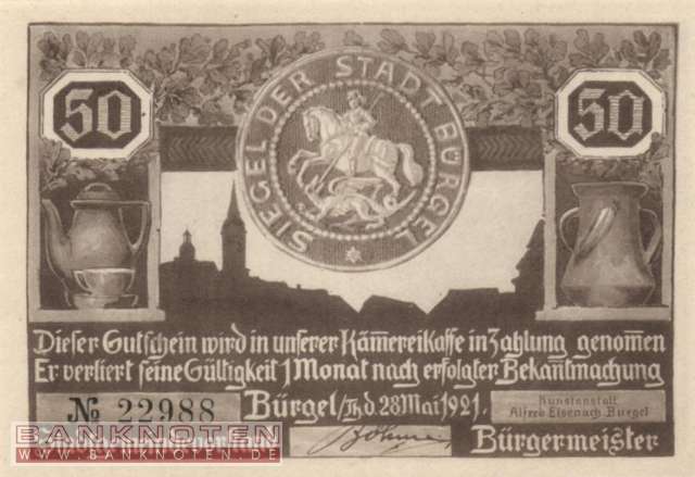 Bürgel - 50  Pfennig (#SS0201_1a-2-2_UNC)