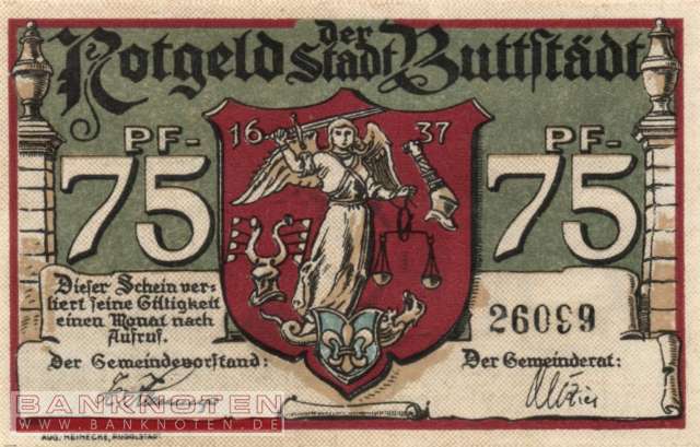 Buttstädt - 75  Pfennig (#SS0211_1a-3-2_UNC)