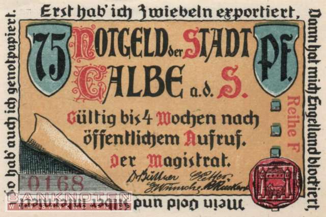 Calbe - 75  Pfennig (#SS0213_3-3_UNC)