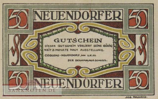Coblenz-Neuendorf - 50  Pfennig (#SS0235_1-1_AU)