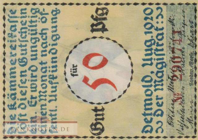 Detmold - 50  Pfennig (#SS0268_1h_UNC)