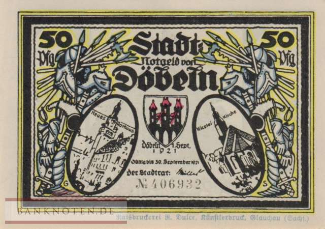 Döbeln - 50  Pfennig (#SS0277_1b-6_UNC)