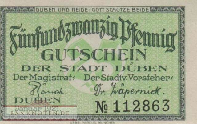 Düben - 25  Pfennig (#SS0293_1-2_AU)