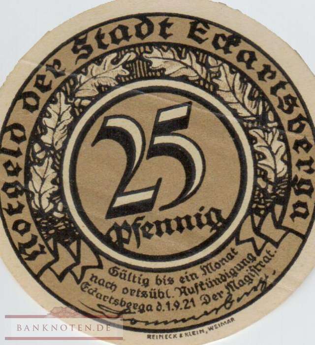 Eckartsberga - 25  Pfennig (#SS0305_4-4_XF)