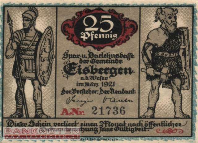 Eisbergen - 25  Pfennig (#SS0317_1a-1_UNC)