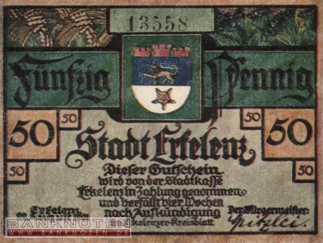 Erkelenz - 50  Pfennig (#SS0348_1a-1-4_UNC)