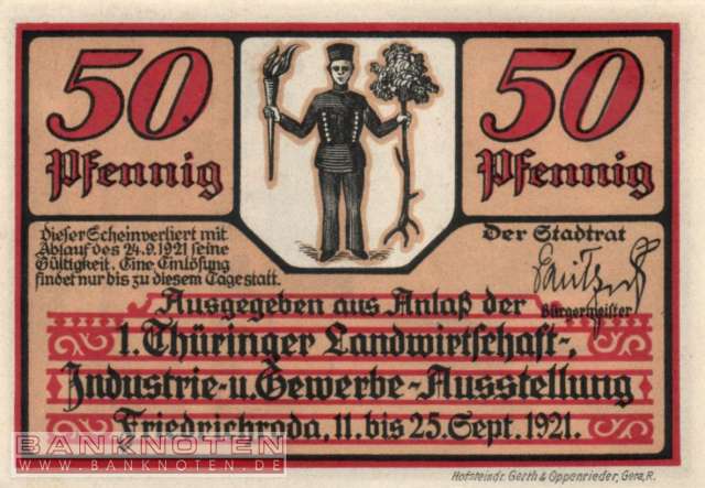 Friedrichroda - 50  Pfennig (#SS0393_2-3_UNC)