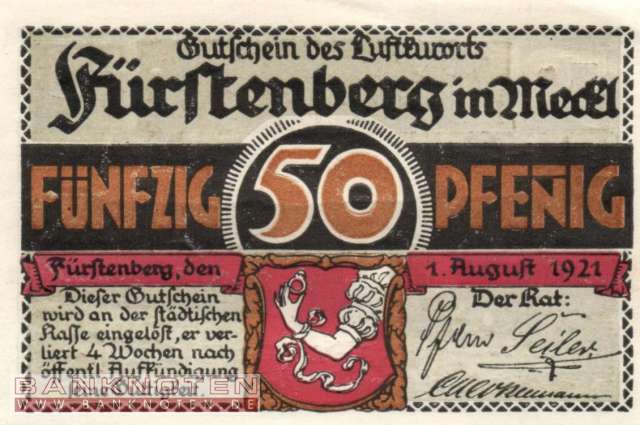 Fürstenberg in Mecklenburg - 50  Pfennig (#SS0402_8-3_UNC)