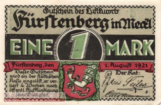 Fürstenberg in Mecklenburg - 1  Mark (#SS0402_8-5-1_UNC)