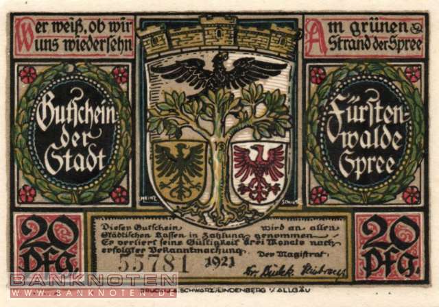 Fürstenwalde - 20  Pfennig (#SS0403_1a-1-3_UNC)