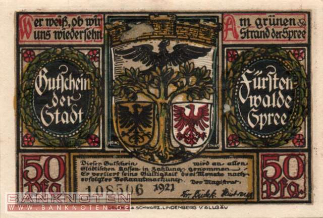 Fürstenwalde - 50  Pfennig (#SS0403_1a-3-1_UNC)