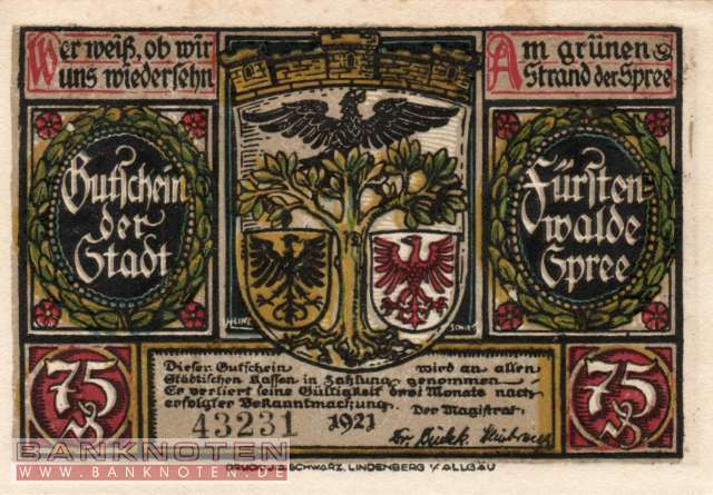 Fürstenwalde - 75  Pfennig (#SS0403_1a-4-1_UNC)
