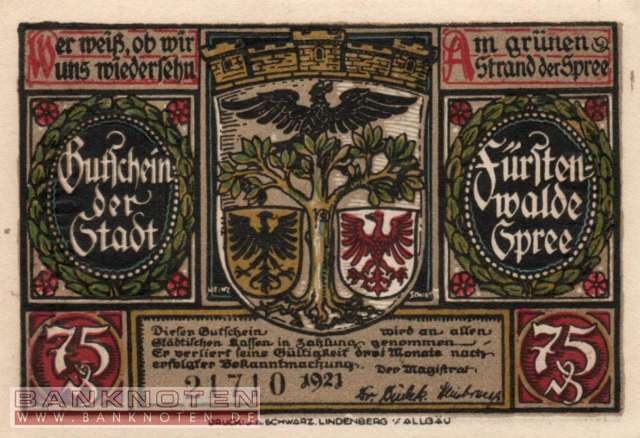 Fürstenwalde - 75  Pfennig (#SS0403_1a-4-2_UNC)