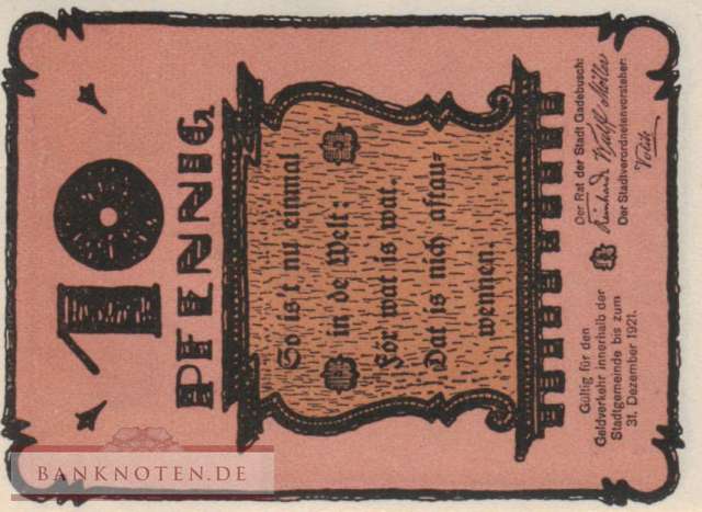 Gadebusch - 10  Pfennig (#SS0404_1-1_UNC)