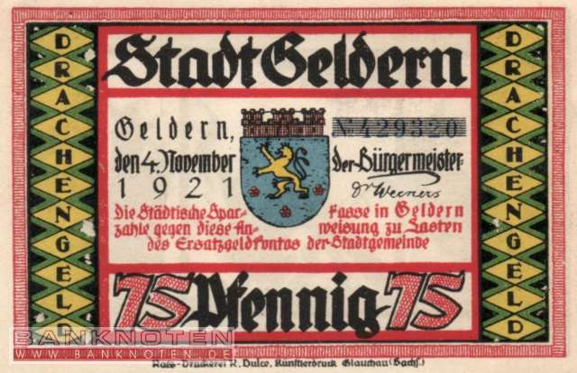 Geldern - 75  Pfennig (#SS0416_1-6_UNC)