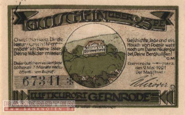 Gernrode - 25  Pfennig (#SS0423_2a-1-2_UNC)
