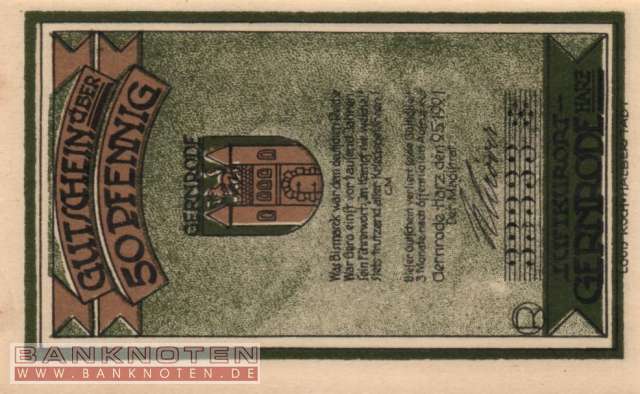 Gernrode - 50  Pfennig (#SS0423_3a-2-1_UNC)